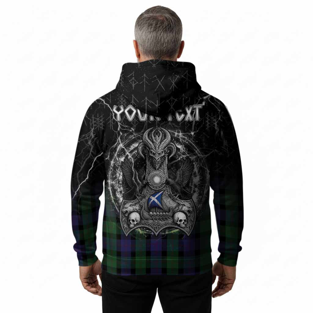 Blair Tartan Crest Hoodie Celtic Odin's Raven Legacy