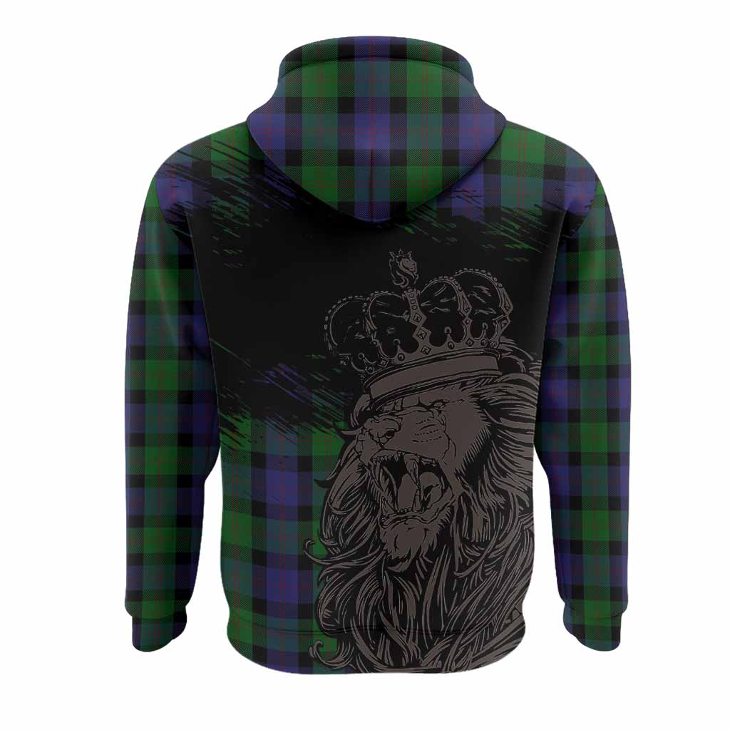 Blair Tartan Crest Hoodie Crowned Lion Heritage Style