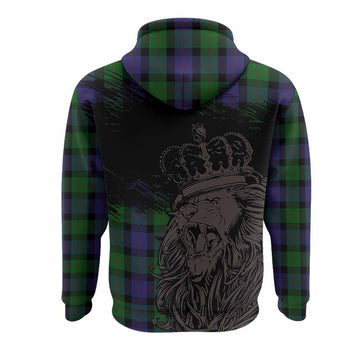 Blair Tartan Crest Hoodie Crowned Lion Heritage Style