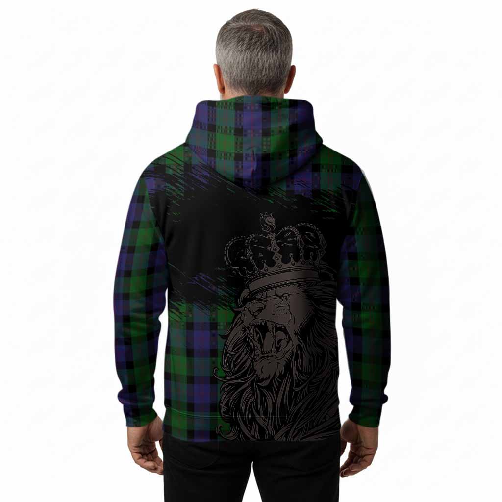 Blair Tartan Crest Hoodie Crowned Lion Heritage Style