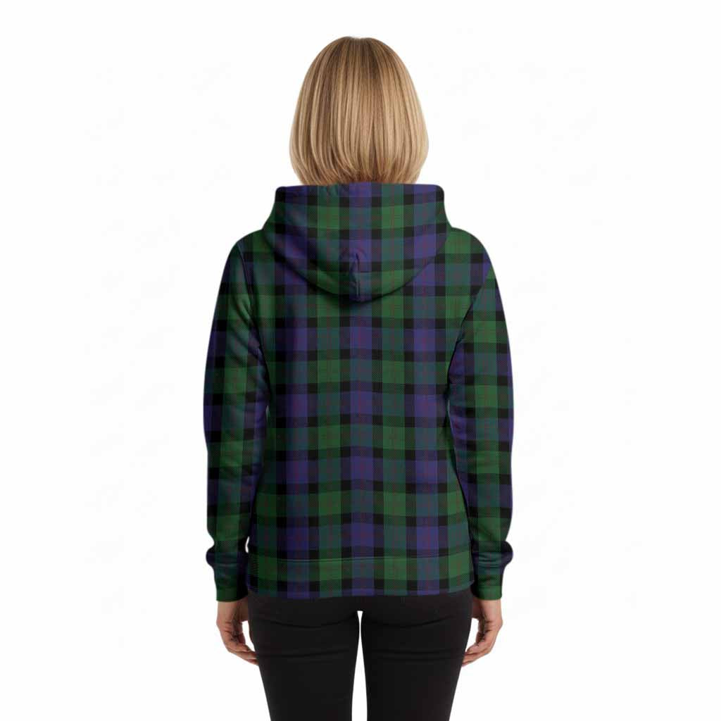 Blair Tartan Crest Hoodie Ferocious Lion Style