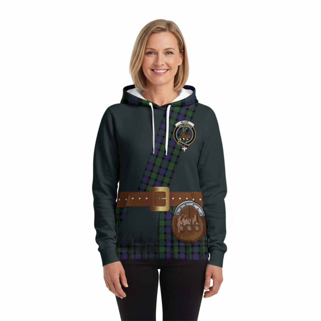 Blair Tartan Crest Hoodie Kilt Costume Style