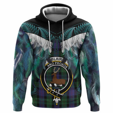 Blair Tartan Crest Hoodie New Zealand Maori Korowai Cloak