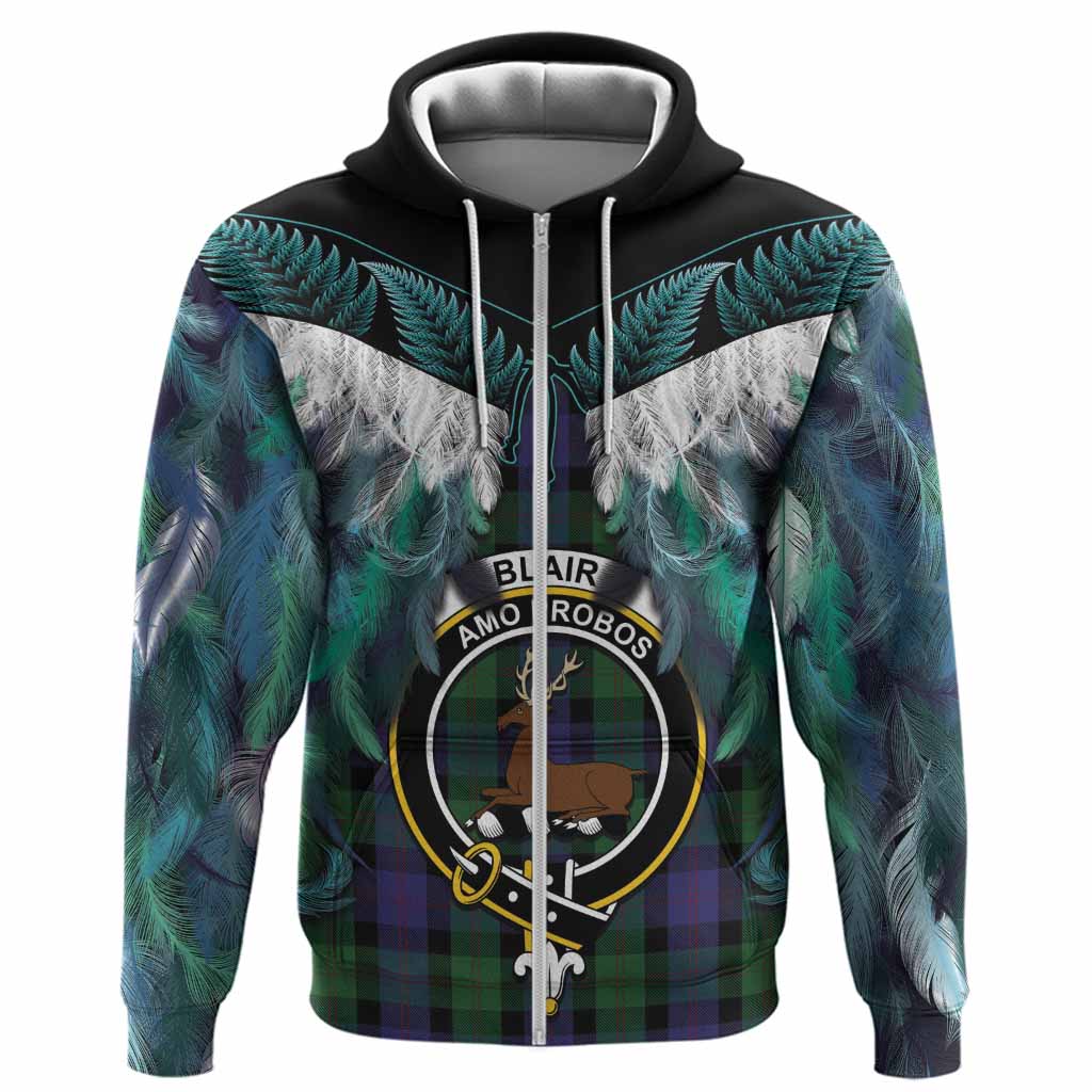 Blair Tartan Crest Hoodie New Zealand Maori Korowai Cloak
