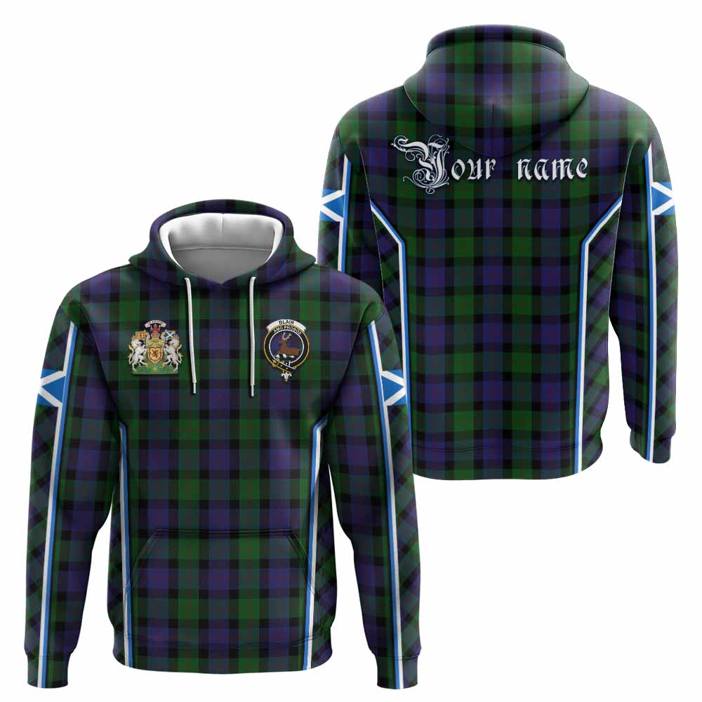 Blair Tartan Crest Hoodie Scotland Coat of Arm Flag Style - Tartan Vibes Clothing