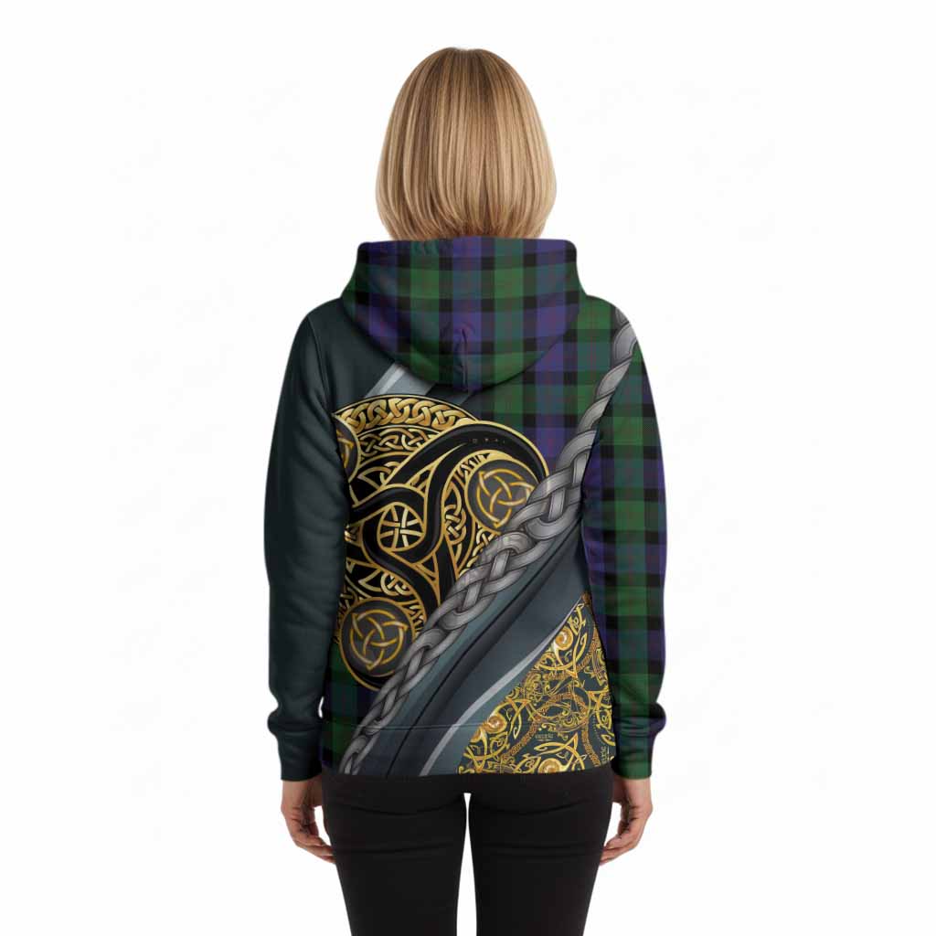 Blair Tartan Crest Hoodie Scottish Triskele Celtic