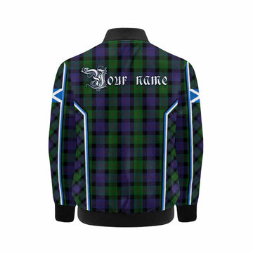 Blair Tartan Crest Kid Bomber Jacket Scotland Coat of Arm Flag Style - Tartan Vibes Clothing
