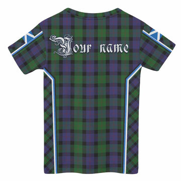 Blair Tartan Crest Kid T-shirt Scotland Coat of Arm Flag Style - Tartan Vibes Clothing