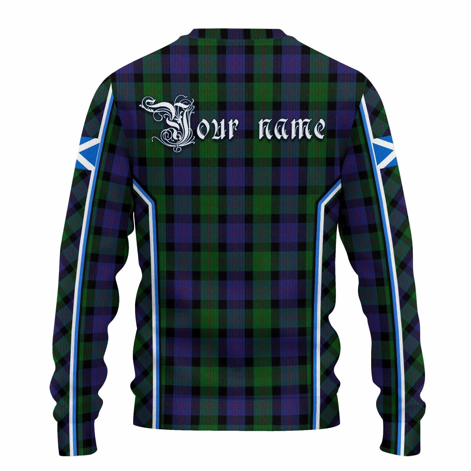 Blair Tartan Crest Knitted Sweater Scotland Coat of Arm Flag Style - Tartan Vibes Clothing