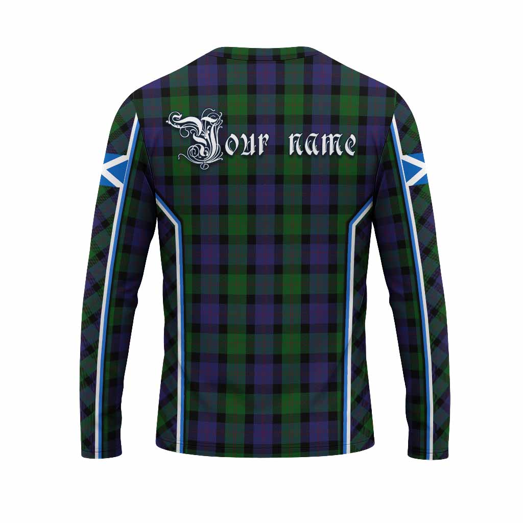 Blair Tartan Crest Long Sleeve T-Shirt Scotland Coat of Arm Flag Style - Tartan Vibes Clothing