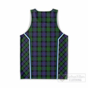 Blair Tartan Crest Men Tank Top Scotland Coat of Arm Flag Style