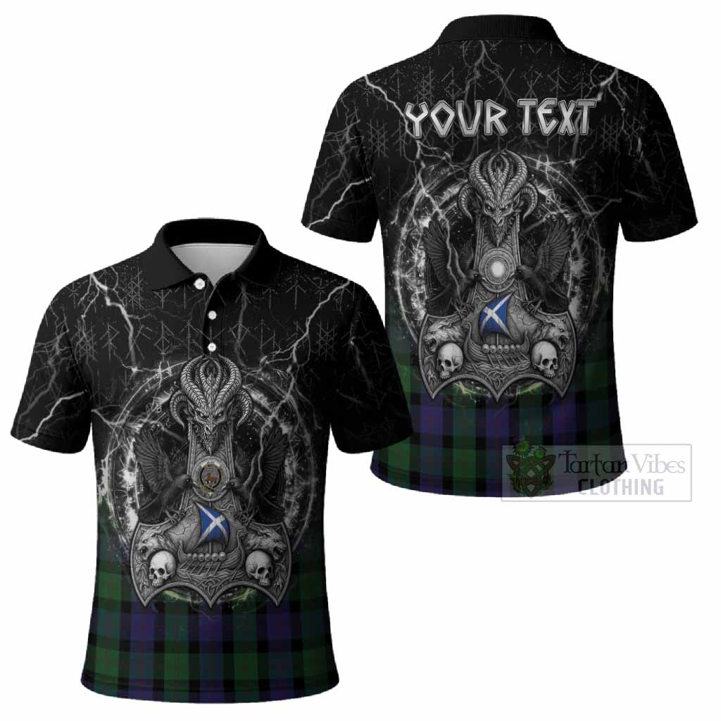 Blair Tartan Crest Polo Shirt Celtic Odin's Raven Legacy