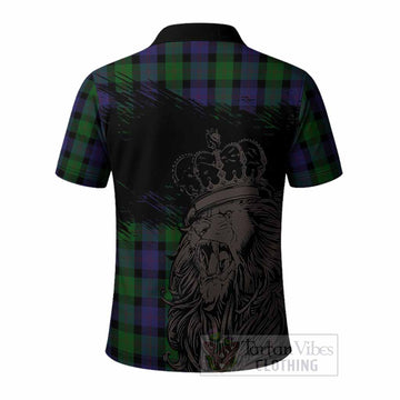 Blair Tartan Crest Polo Shirt Crowned Lion Heritage Style