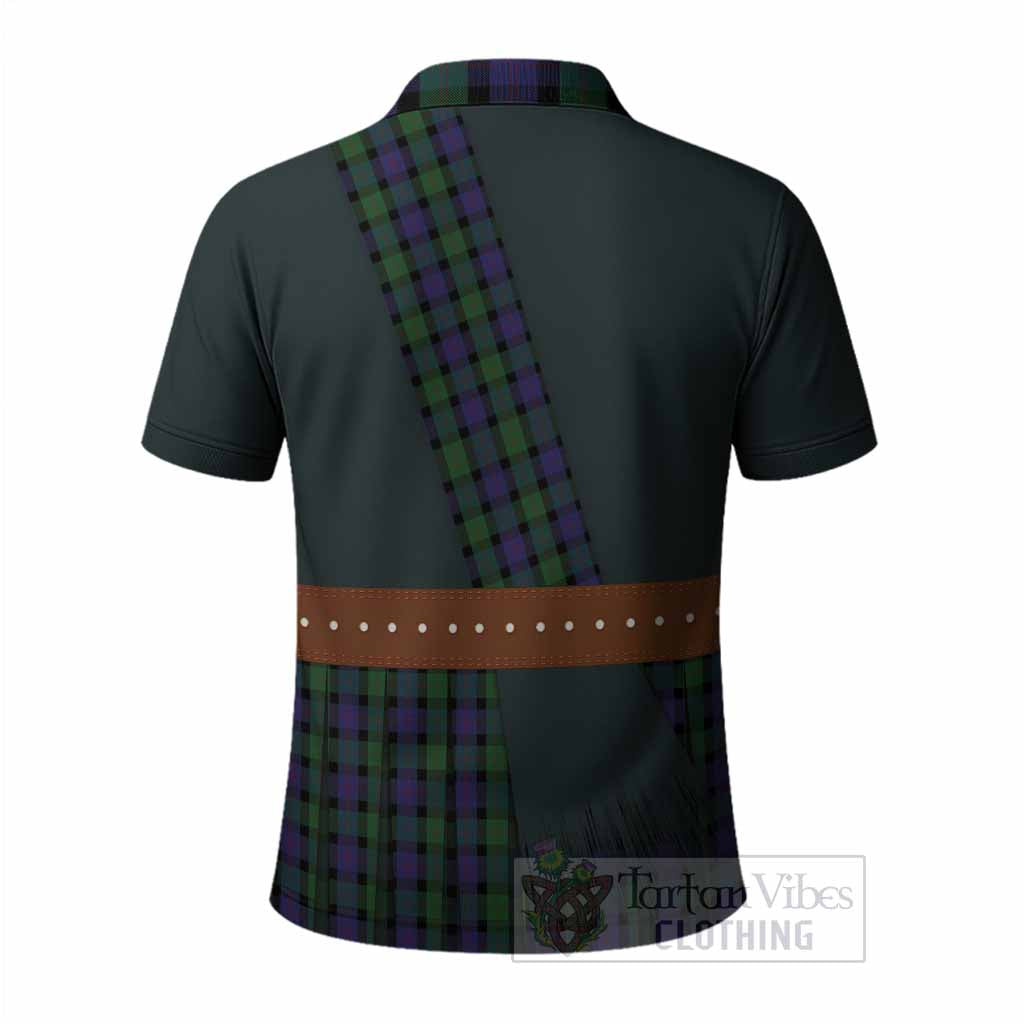 Blair Tartan Crest Polo Shirt Kilt Costume Style