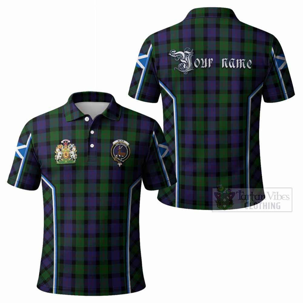 Blair Tartan Crest Polo Shirt Scotland Coat of Arm Flag Style - Tartan Vibes Clothing