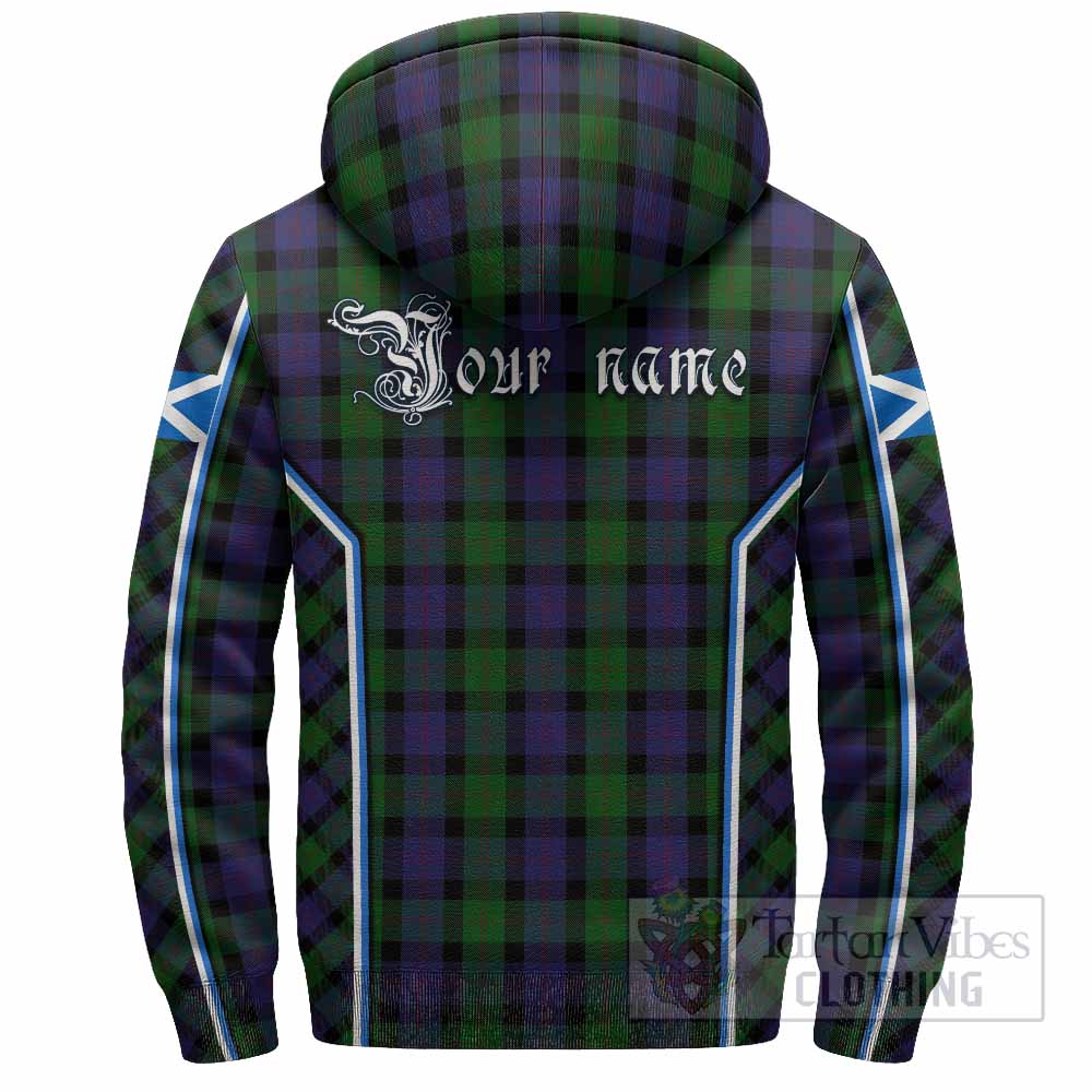 Blair Tartan Crest Sherpa Hoodie Scotland Coat of Arm Flag Style - Tartan Vibes Clothing