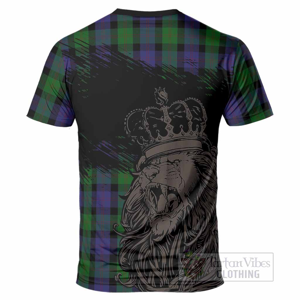 Blair Tartan Crest T-Shirt Crowned Lion Heritage Style