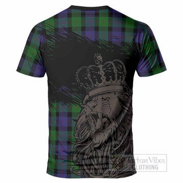 Blair Tartan Crest T-Shirt Crowned Lion Heritage Style