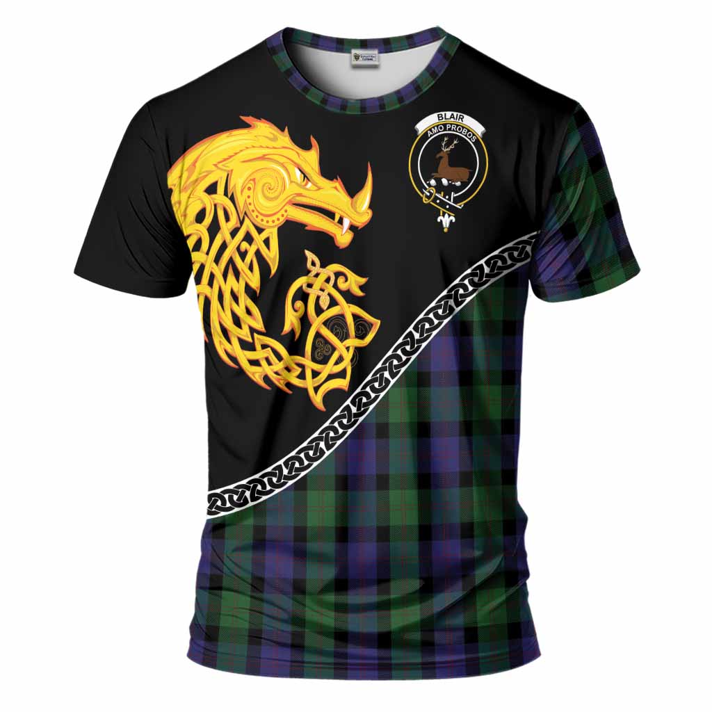 Blair Tartan Crest T-Shirt Legendary Dragon Knot Half Style
