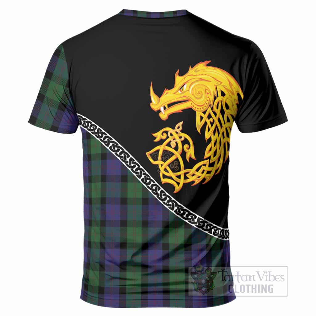 Blair Tartan Crest T-Shirt Legendary Dragon Knot Half Style