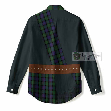 Blair Tartan Crest Women Casual Shirt Kilt Costume Style