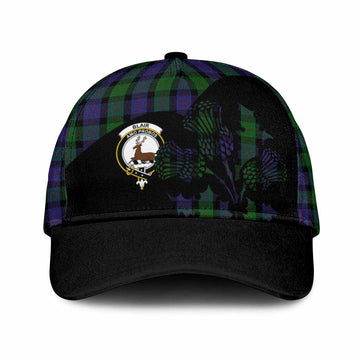 Blair Tartan Family Crest Classic Cap Scotland Thistle Floral Flag Style