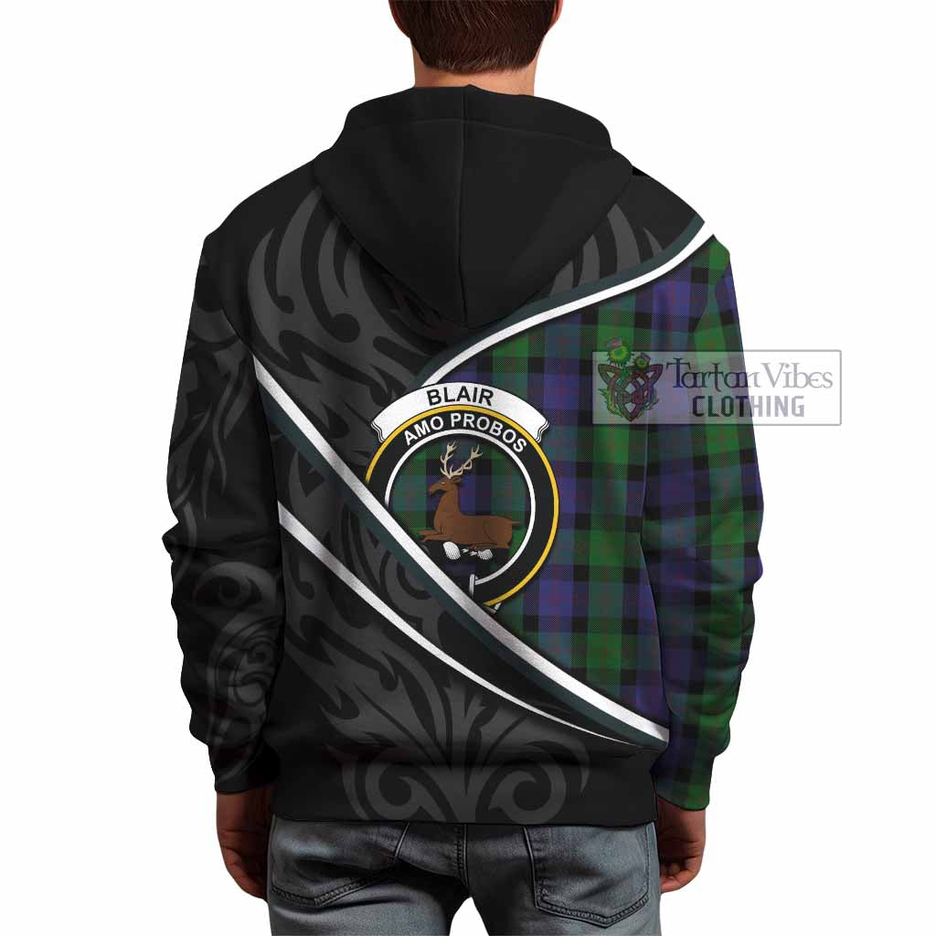 Blair Tartan Family Crest Hoodie Celtic Scottish Thistle Floral - Tartan Vibes Clothing