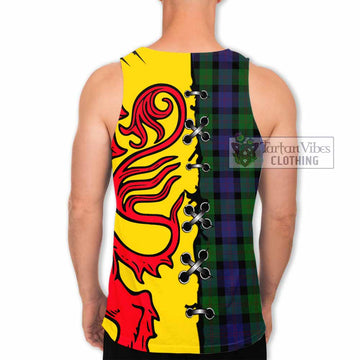 Blair Tartan Family Crest Men Tank Top Lion Rampant Honor