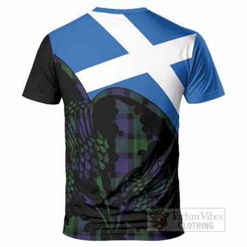Blair Tartan Family Crest T-Shirt Scotland Thistle Floral Flag Style