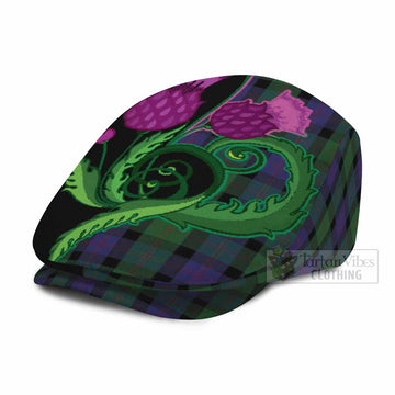 Blair Tartan Flat Cap, Jeff Cap Traditional Scottish Thistle