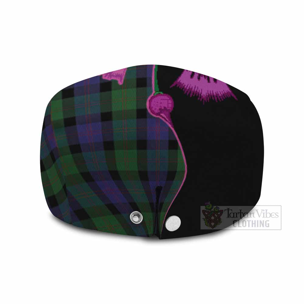 Blair Tartan Flat Cap, Jeff Cap Traditional Scottish Thistle