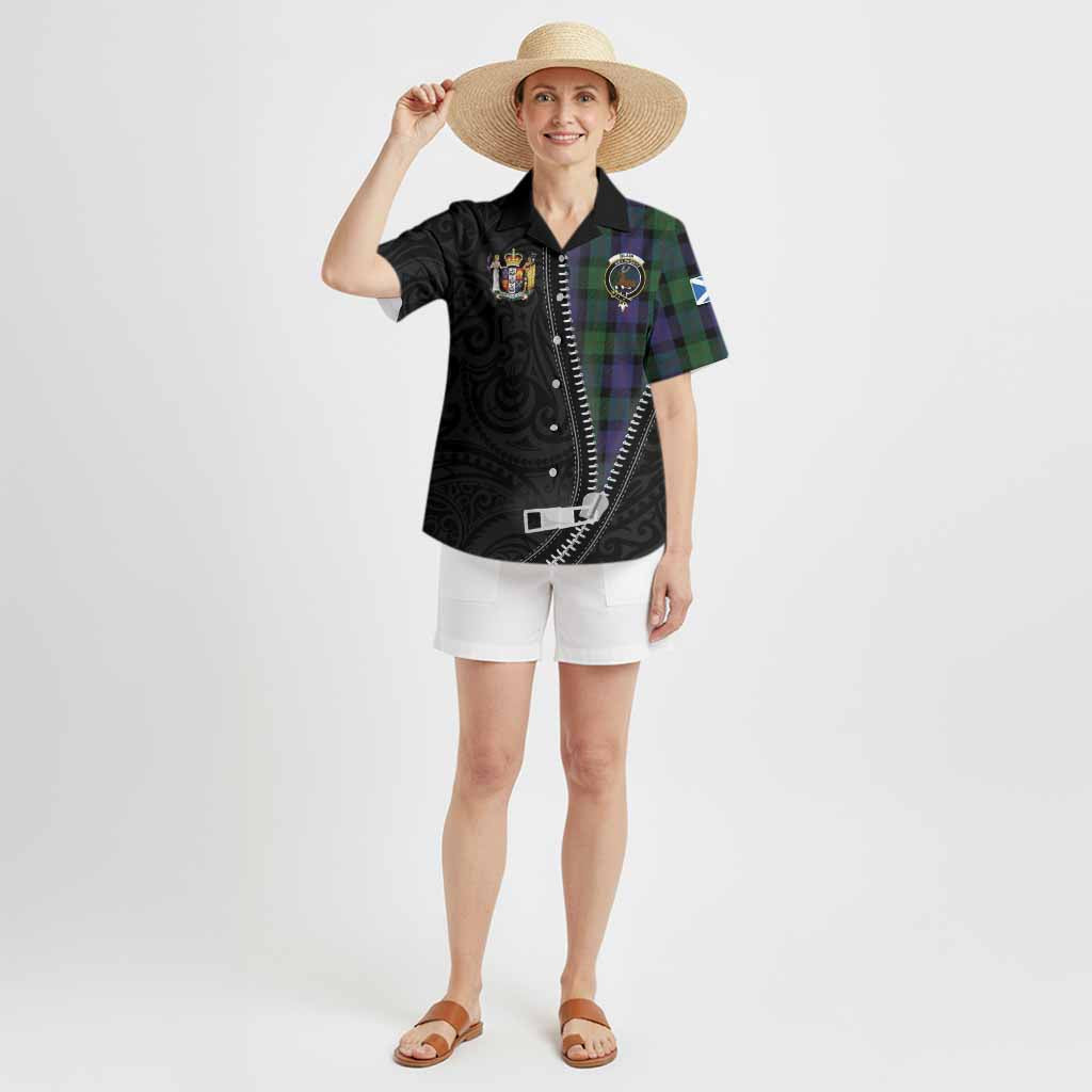 Blair Tartan Hawaiian Shirt New Zealand Pattern Unique Zipper Stylized