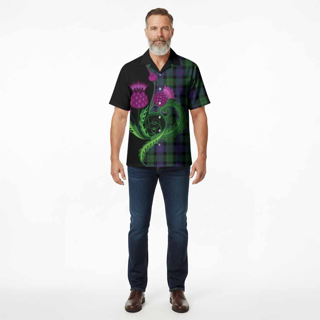Blair Tartan Hawaiian Shirt Traditional Scottish Thistle