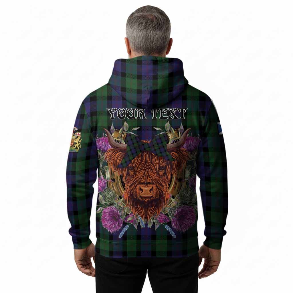 Blair Tartan Hoodie Scottish Thistle Heilan Coo