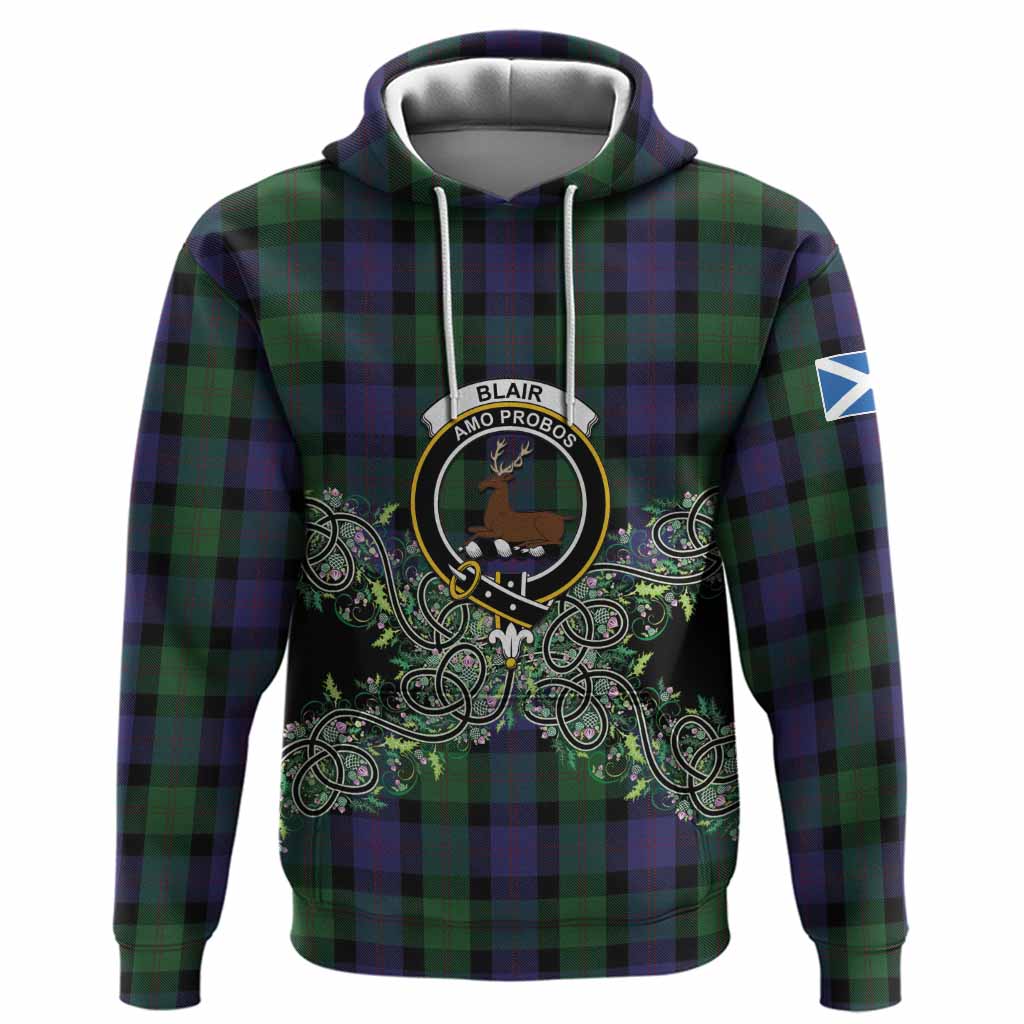 Blair Tartan Hoodie Thistle Scottish Spirit