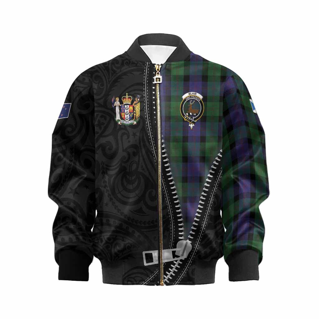 Blair Tartan Kid Bomber Jacket New Zealand Pattern Unique Zipper Stylized