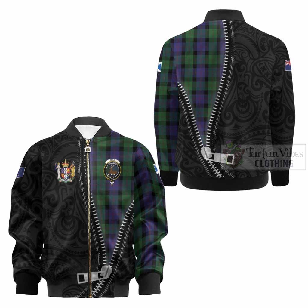 Blair Tartan Kid Bomber Jacket New Zealand Pattern Unique Zipper Stylized