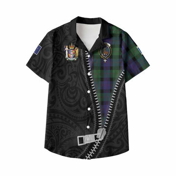 Blair Tartan Kid Hawaiian Shirt New Zealand Pattern Unique Zipper Stylized