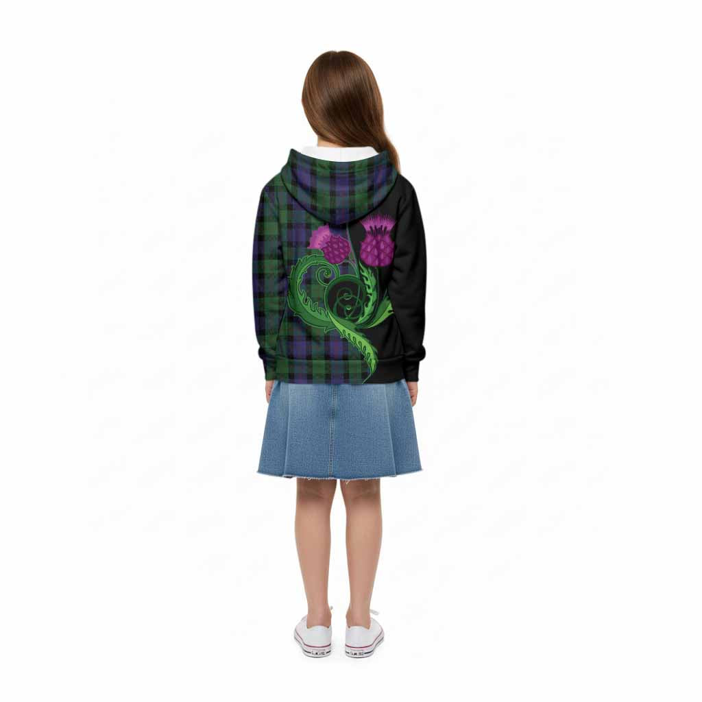 Blair Tartan Kid Hoodie Traditional Scottish Thistle