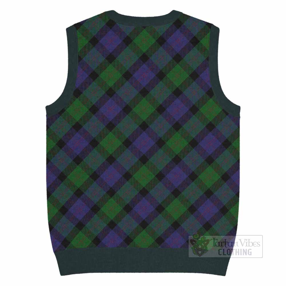 Blair Tartan  Knitted V-Neck Vest Cross Style