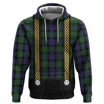 Blair Tartan Lederhosen Costume Hoodie Scotland Celtic Knot Motif