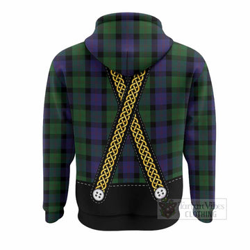 Blair Tartan Lederhosen Costume Hoodie Scotland Celtic Knot Motif