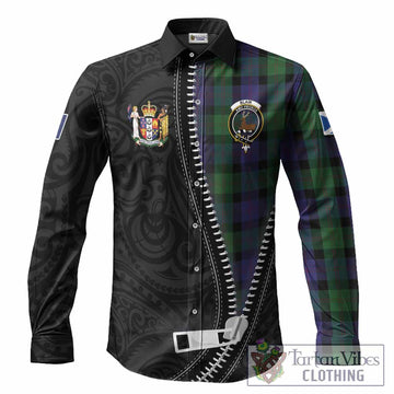 Blair Tartan Long Sleeve Button Shirts New Zealand Pattern Unique Zipper Stylized