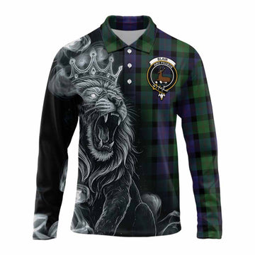 Blair Tartan Long Sleeve Polo Shirt Roaring Lion Heritage
