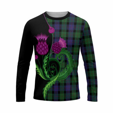 Blair Tartan Long Sleeve T-Shirt Traditional Scottish Thistle