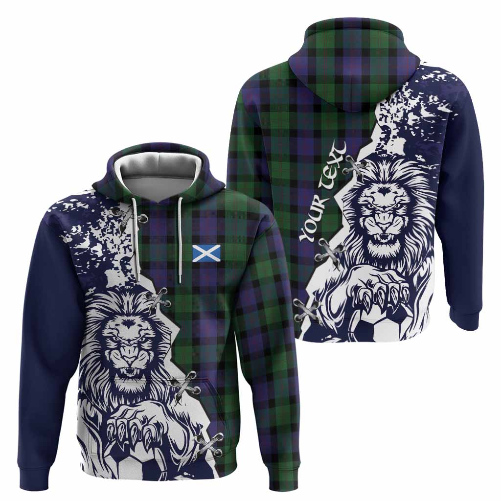 Blair Tartan Scottish Hoodie Angry Lion With Soccer Ball Style