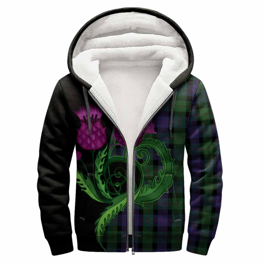 Blair Tartan Sherpa Hoodie Traditional Scottish Thistle