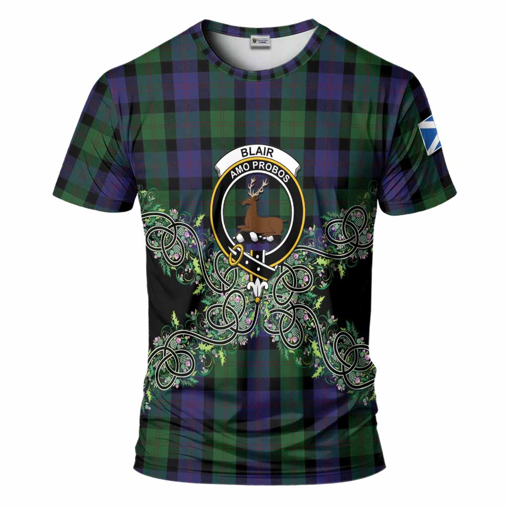 Blair Tartan T-Shirt Thistle Scottish Spirit