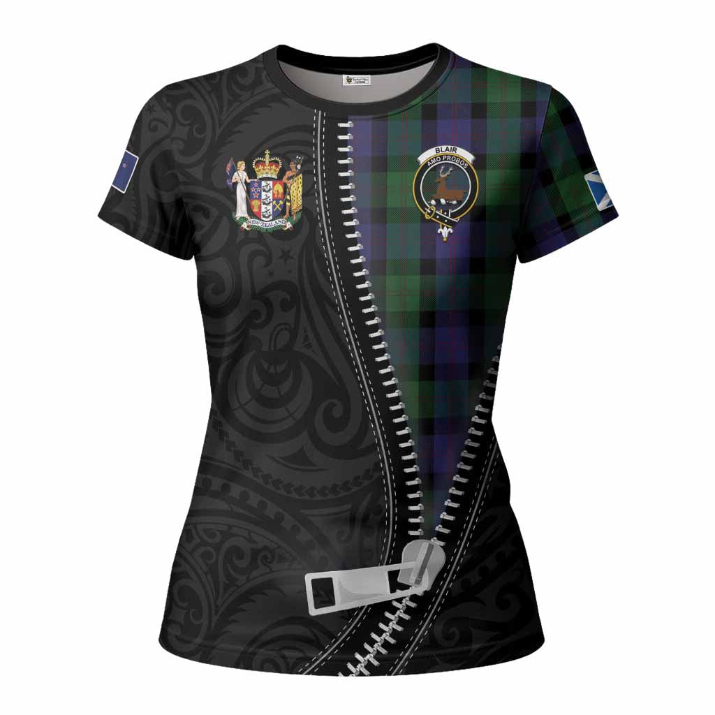 Blair Tartan Women T shirt New Zealand Pattern Unique Zipper Stylized