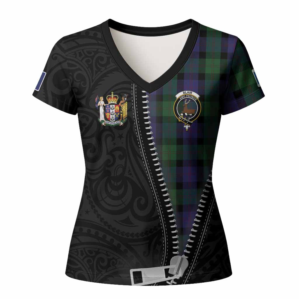 Blair Tartan Women T shirt New Zealand Pattern Unique Zipper Stylized